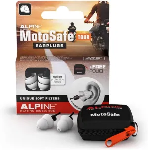 Alpine MotoSafe Tour - Motorcycle Ear Plugs for Wind Noise Reduction - 17dB