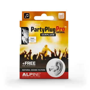 Alpine Partyplug Pro™ Natural Music Earplugs