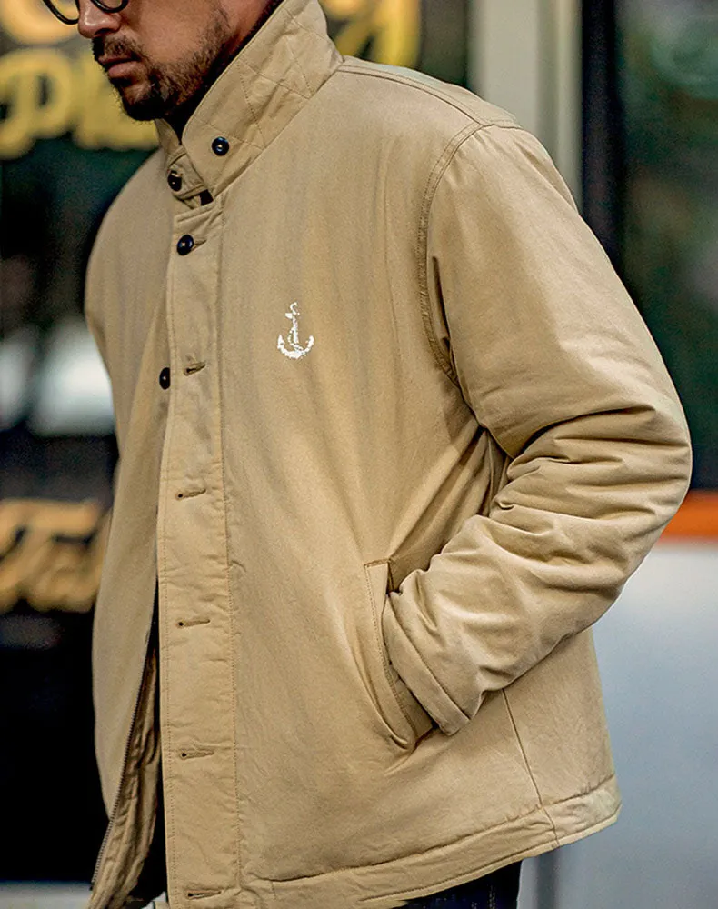 American Retro N1 Navy Deck Cotton Thickened Men's Coat