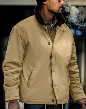 American Retro N1 Navy Deck Cotton Thickened Men's Coat