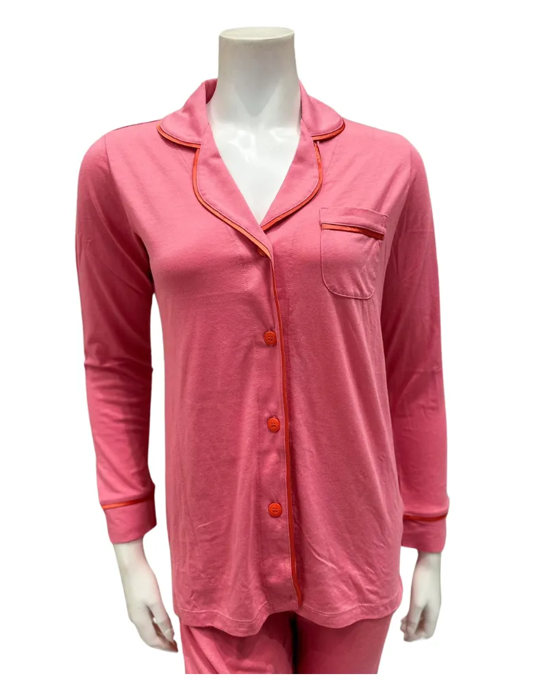 AMORE9644 Venetian Dusk/Sicilian Orange Bella Cotton Blend Pajamas Set