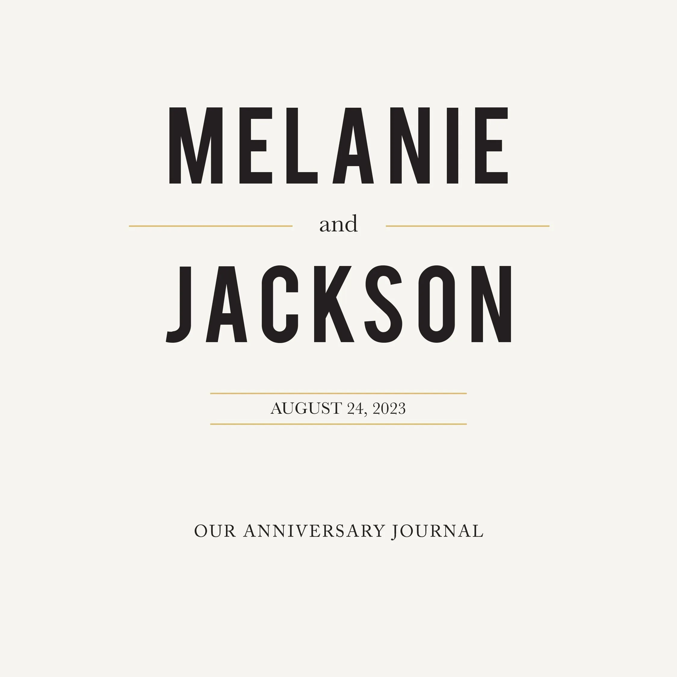 Anniversary Journal | Printed Cover: Marquee | Available Personalized