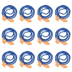 AOVNA 20 Pairs Corded Ear Plugs Silicone Earplugs Silicone Waterproof Ear Plugs with Cords for Noise Cancelling and Hearing Protection
