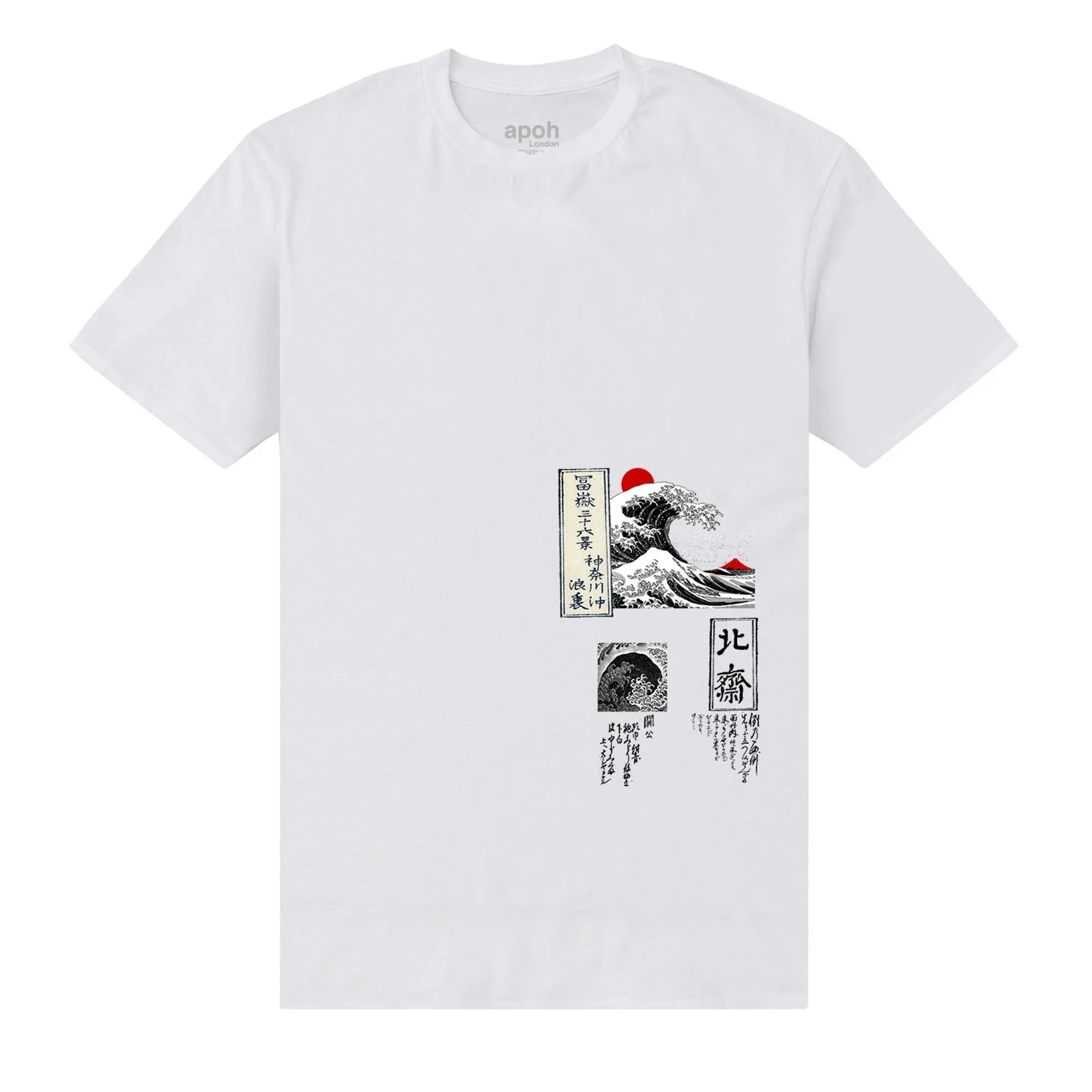 Apoh Unisex Adult Great Wave Hokusai T-Shirt