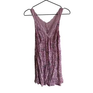Apt 9 Intimates Womens Sz S Nightgown Sleeveless Pink Paisley Print