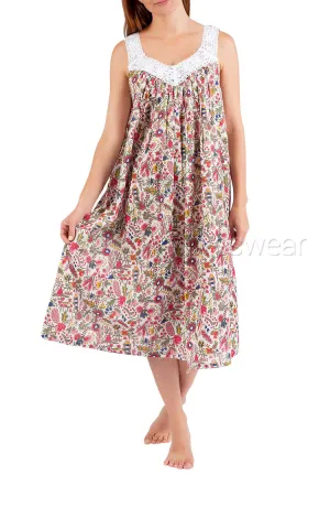 Arabella Carmelina Nightgown in Red and Pink Multicolour MD-410V