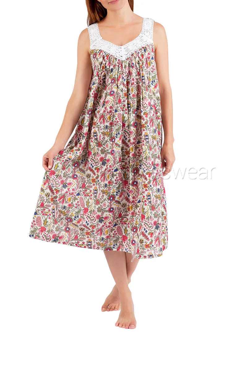Arabella Carmelina Nightgown in Red and Pink Multicolour MD-410V