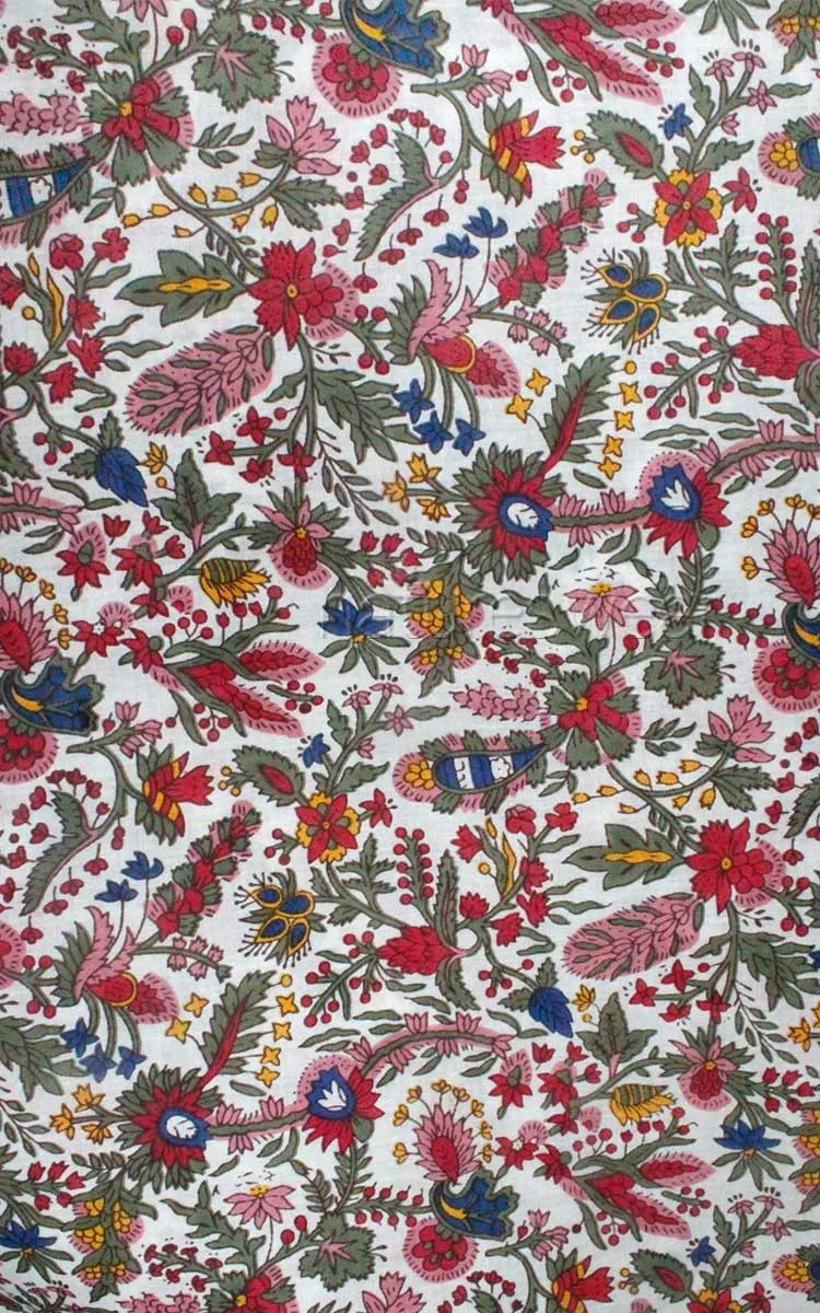 Arabella Ebony Cotton Pyjama in Pink Multicolour Australian Wildflower Print MD-752V