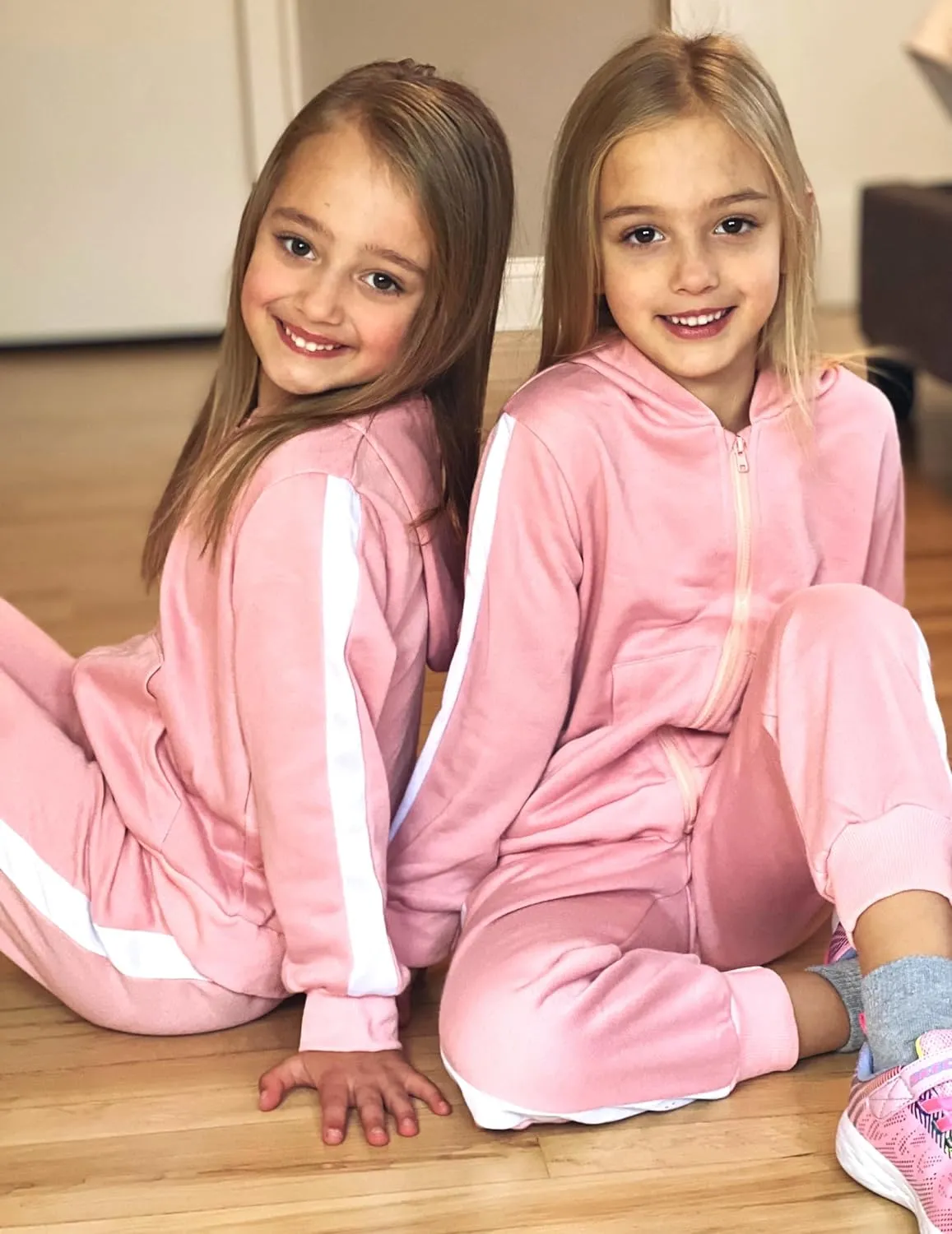 Arshiner Girls Jogger Set 2 Piece Outfits Zip Up Hoodie Sweatsuits