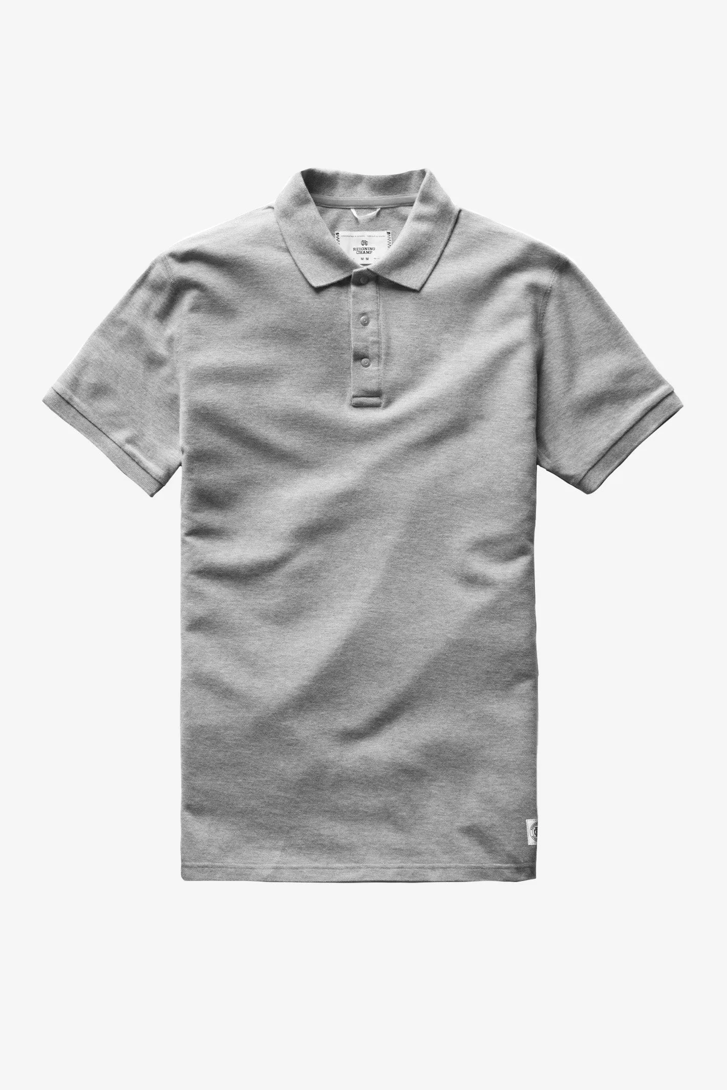Athletic Pique Polo - Grey