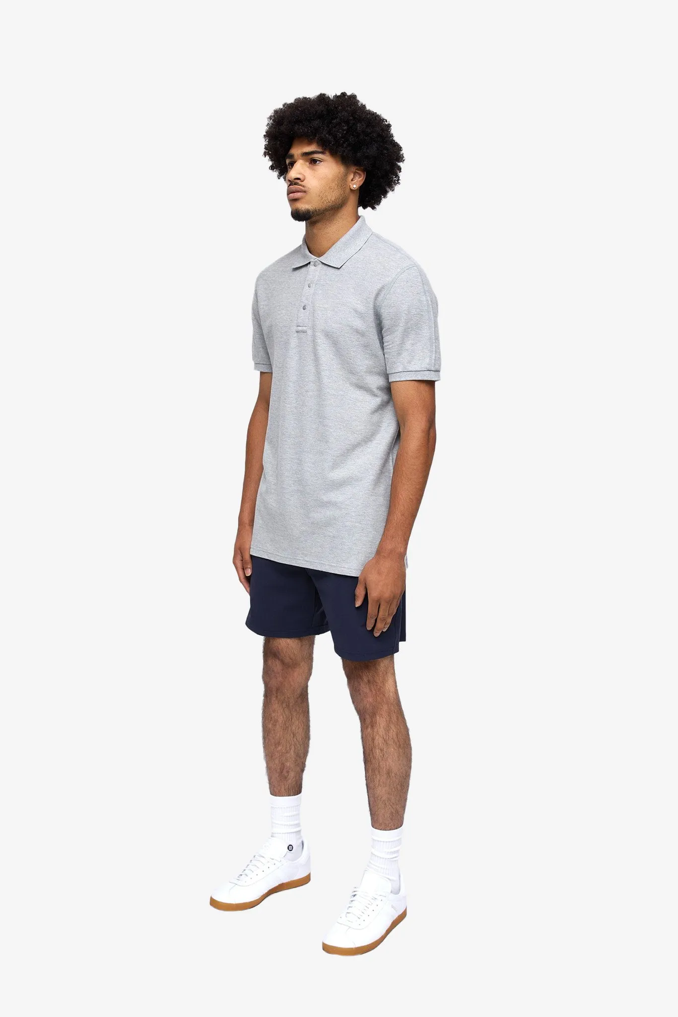 Athletic Pique Polo - Grey