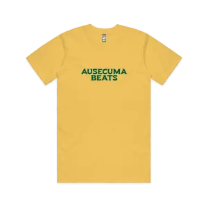 Ausecuma Beats / Cartoon Yellow T-shirt by Steve Gavan