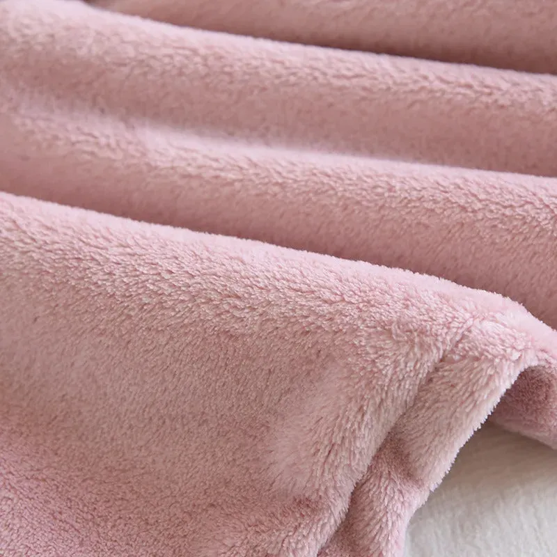 Autumn and winter new couple pajamas flannel thickened warm trousers men's and women's coral fleece plus size home pants pajama