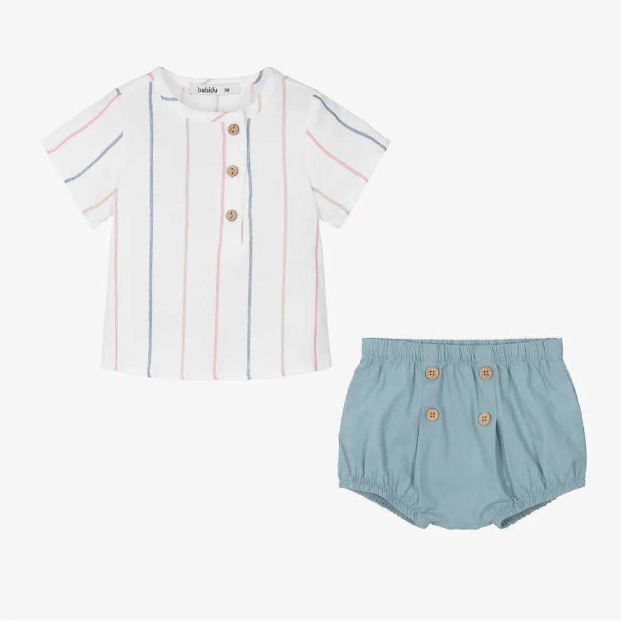 Babidu -Baby Boys Shorts Set - Slate