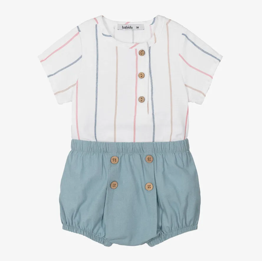 Babidu -Baby Boys Shorts Set - Slate