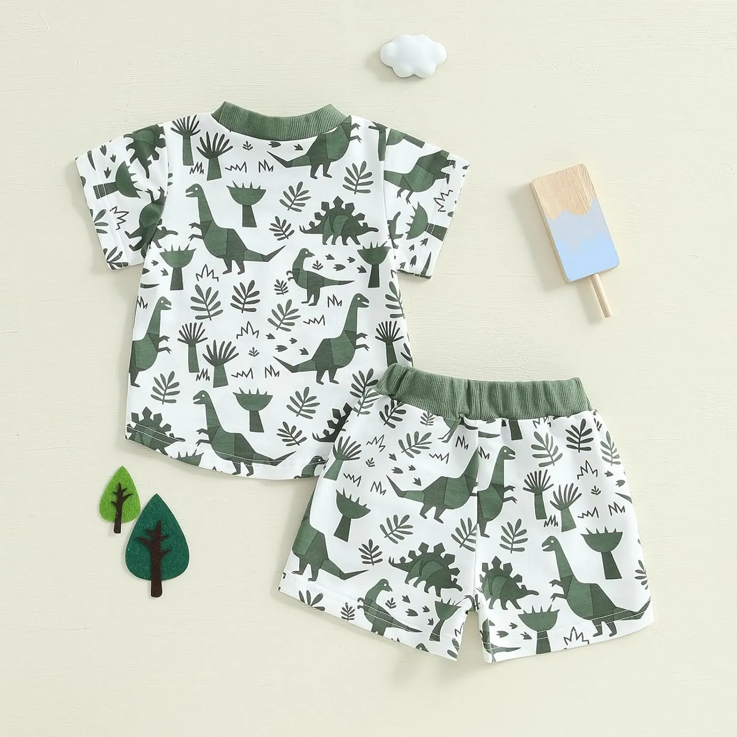Baby Boy Short Outfits Summer Toddler Boy Shorts Dinosaur Short Sleeve T-shirt 2 Pcs Summer Baby Boy Short Set