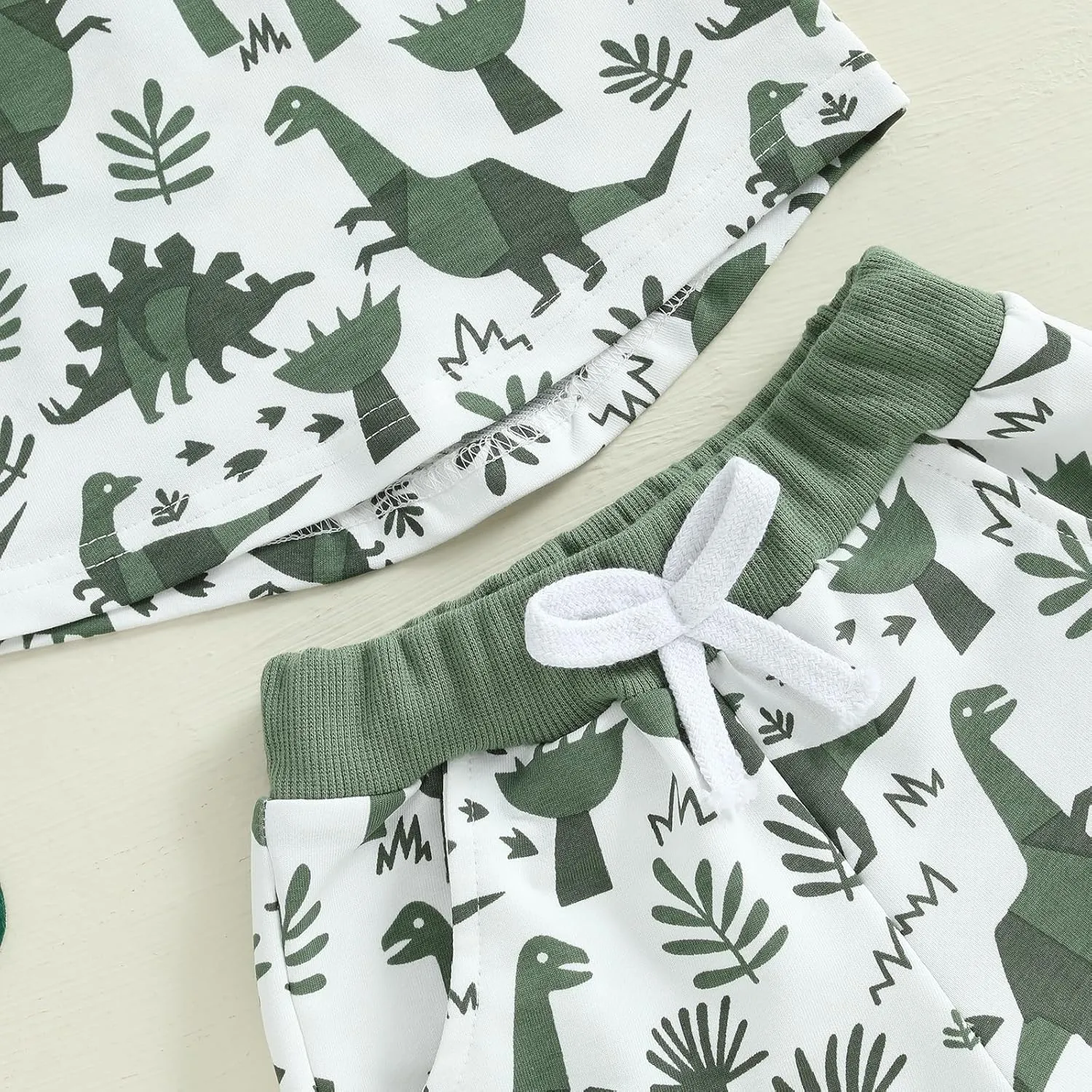 Baby Boy Short Outfits Summer Toddler Boy Shorts Dinosaur Short Sleeve T-shirt 2 Pcs Summer Baby Boy Short Set