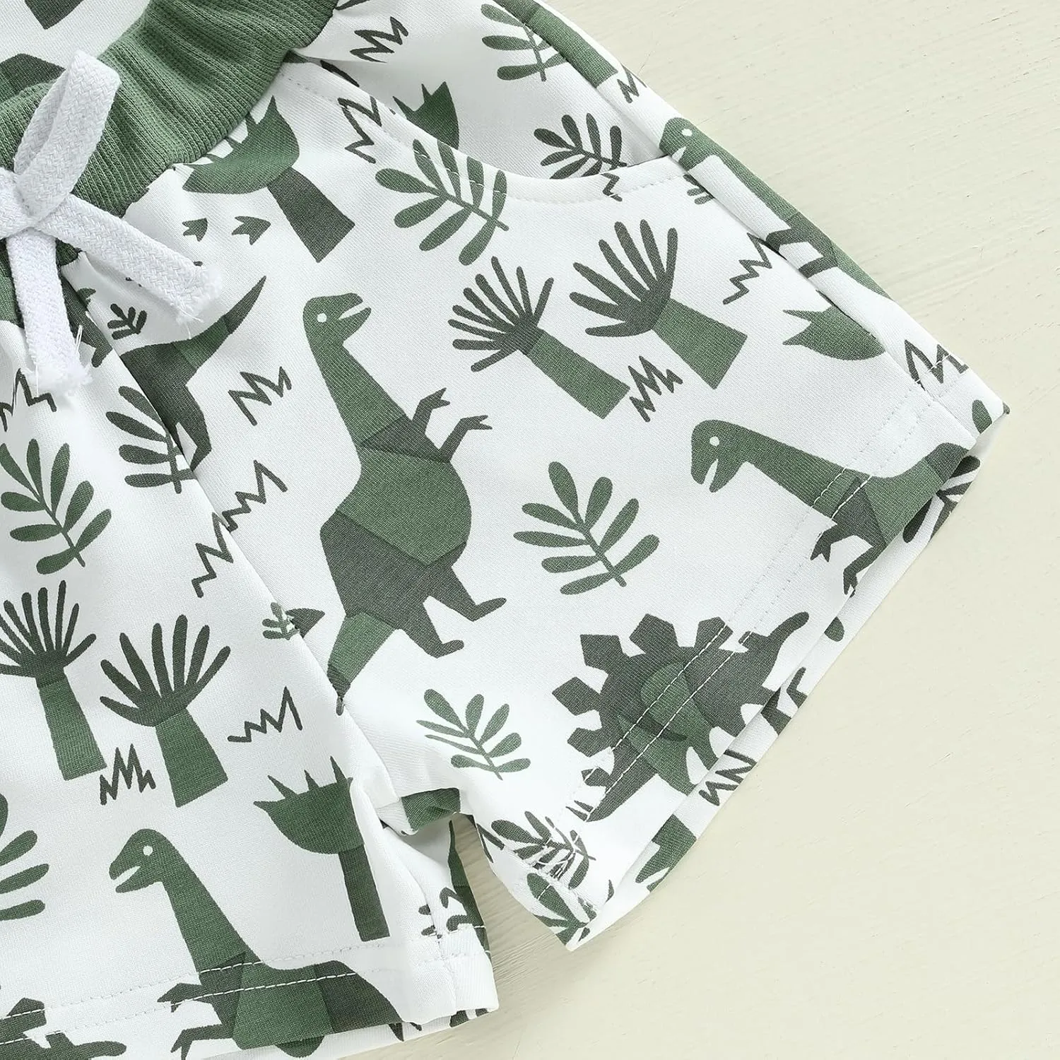 Baby Boy Short Outfits Summer Toddler Boy Shorts Dinosaur Short Sleeve T-shirt 2 Pcs Summer Baby Boy Short Set