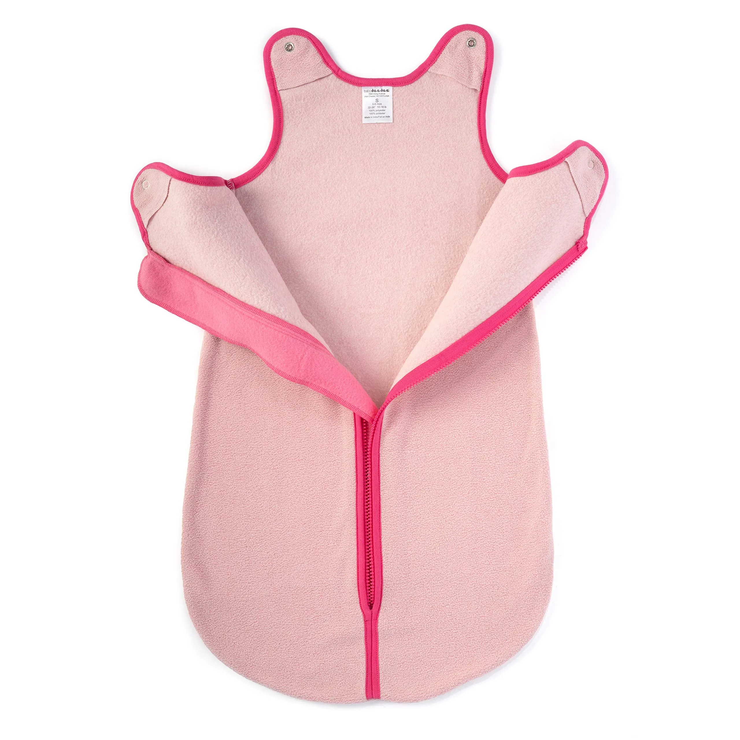 baby deedee Sleep Nest Fleece Baby Sleeping Bag, Sweet Pink, 0-6 Month, 138