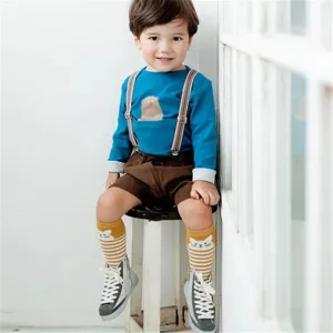 Baby Knee Highs Anti Slip Baby Socks Newborn Girls Boys Toddler Socks Long Tube Fox Cat Animal Infant Cotton Socks Cute Kids