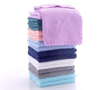 Baby Washcloths - Soft Coral Fleece, Extra Absorbent for Newborns, Infants, Toddlers, 10x10 Inch, 16-Pack