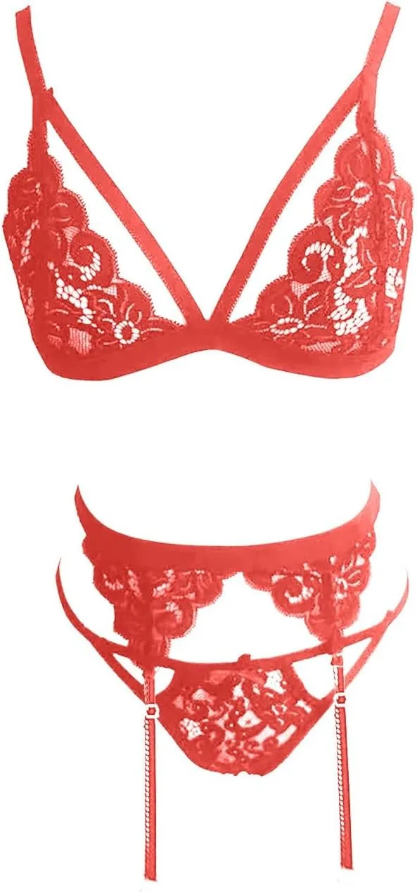 Babydoll Lingerie For Women Lingerie Sexy Women Costumes Red Plaid Lace Lingerie Features: Babydoll Chemise for Wife