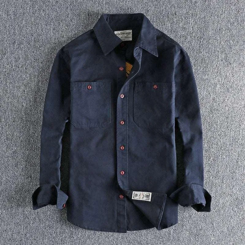 Back Embroidered Striped Long-Sleeved Shirt