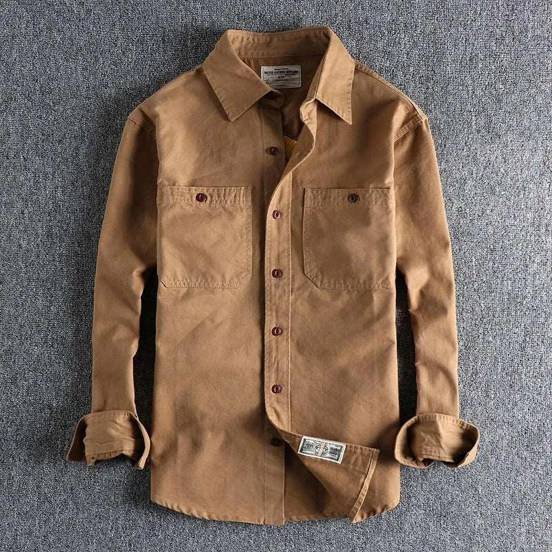 Back Embroidered Striped Long-Sleeved Shirt