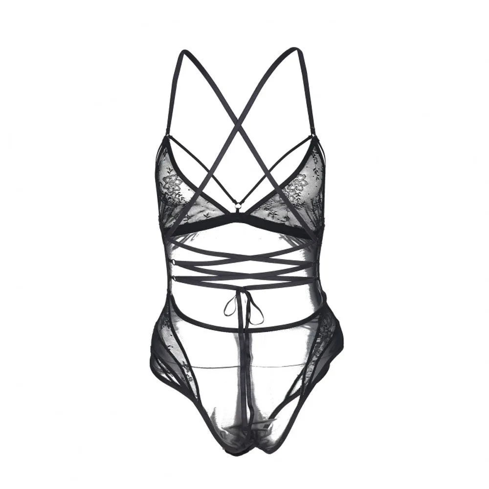 Backless Transparent Bodysuit
