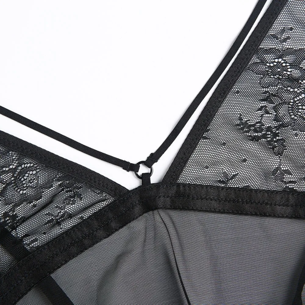 Backless Transparent Bodysuit