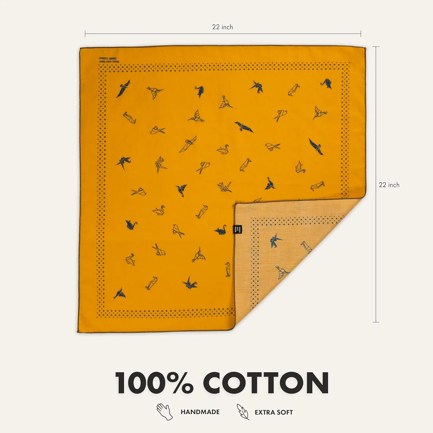 Bandana 100% cotton designer kerchief, extra fine cotton - for Men & Women