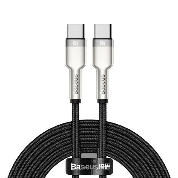 Baseus Cafule Series Metal Data Cable Type-C to Type-C 100W 1M Black-GXPA