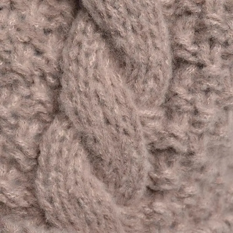 Beanie And Scarf 2pcs Set Knitted Thickened Fleece Lined Warm Hat