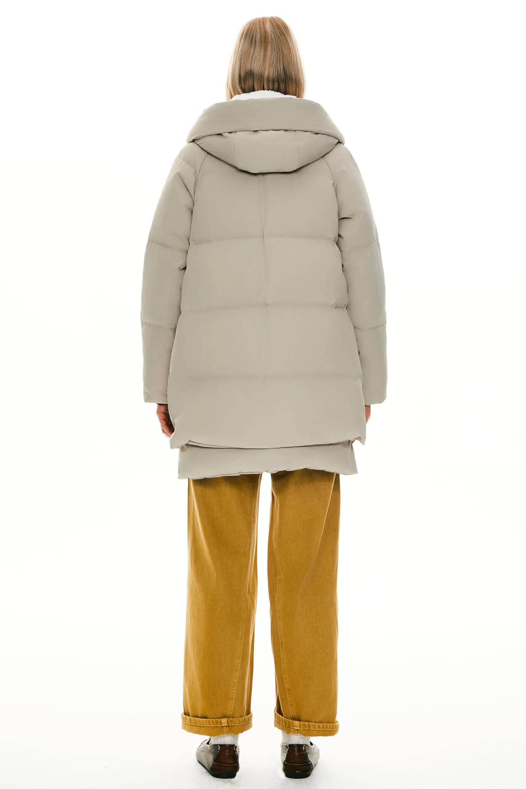 Beige Women's Thickened Down Jacket with Filler and Duck Feather - Orolay