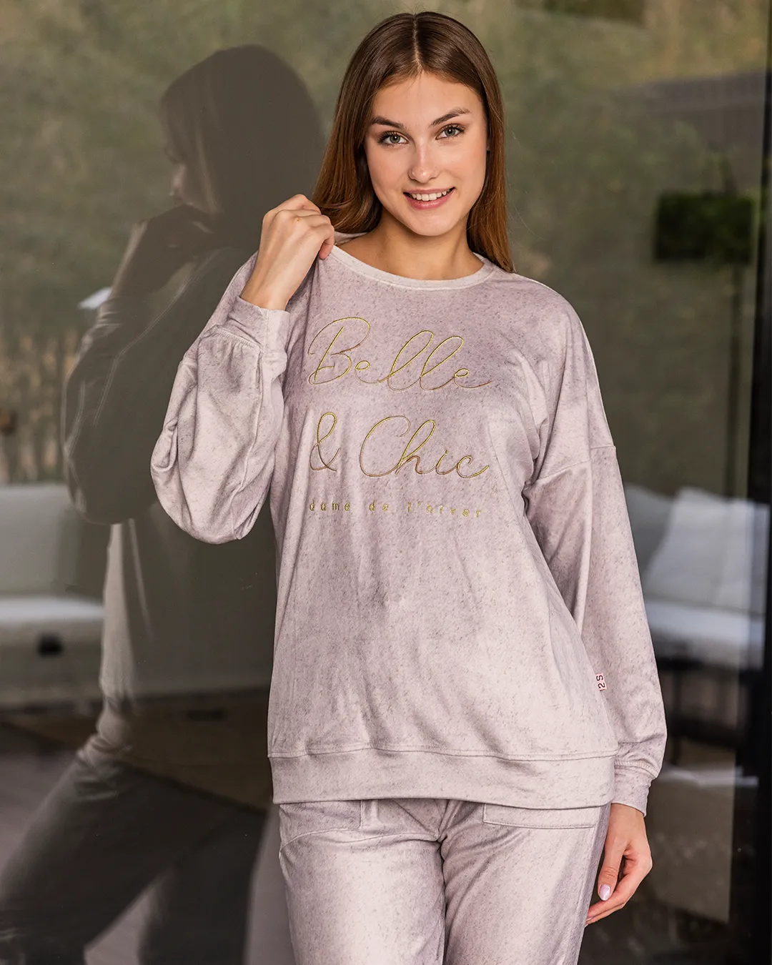 Belle & Chic بيجاما حريمي كُم طويل