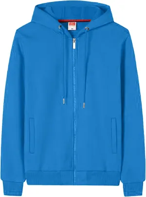 BIFUTON Men Hoodies Casual Hoodies for Men with Pockets Full Zip Long Sleeve Sweatshirt Solid Color Sports Hooded Tops
