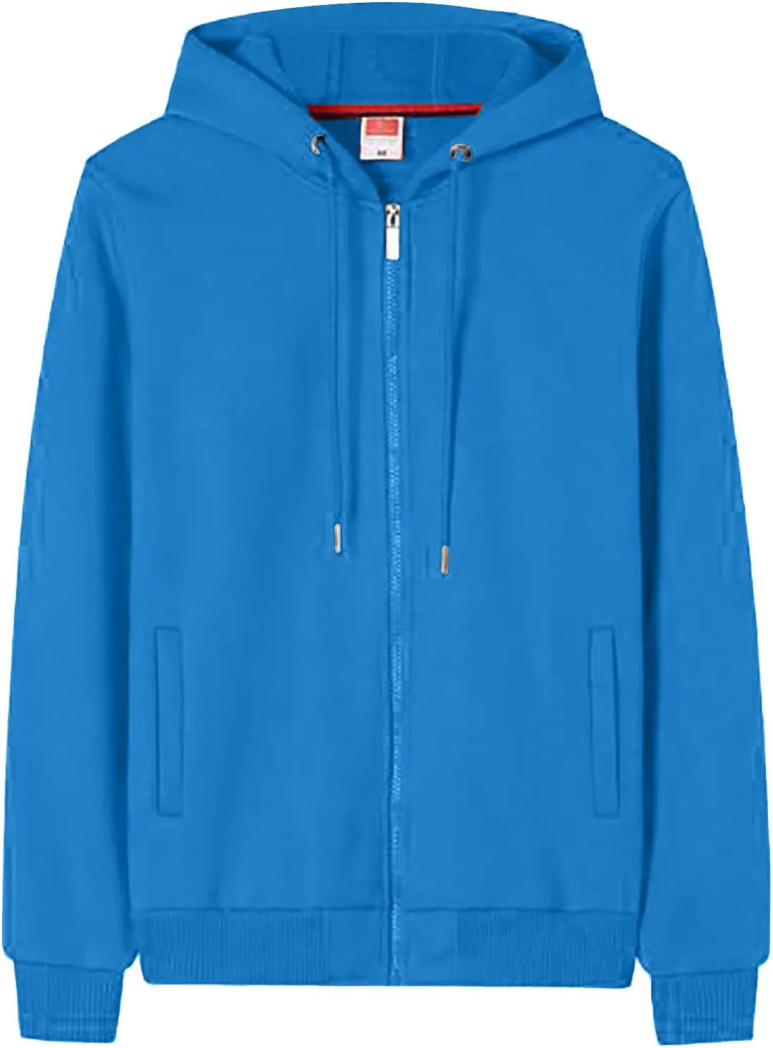 BIFUTON Men Hoodies Casual Hoodies for Men with Pockets Full Zip Long Sleeve Sweatshirt Solid Color Sports Hooded Tops