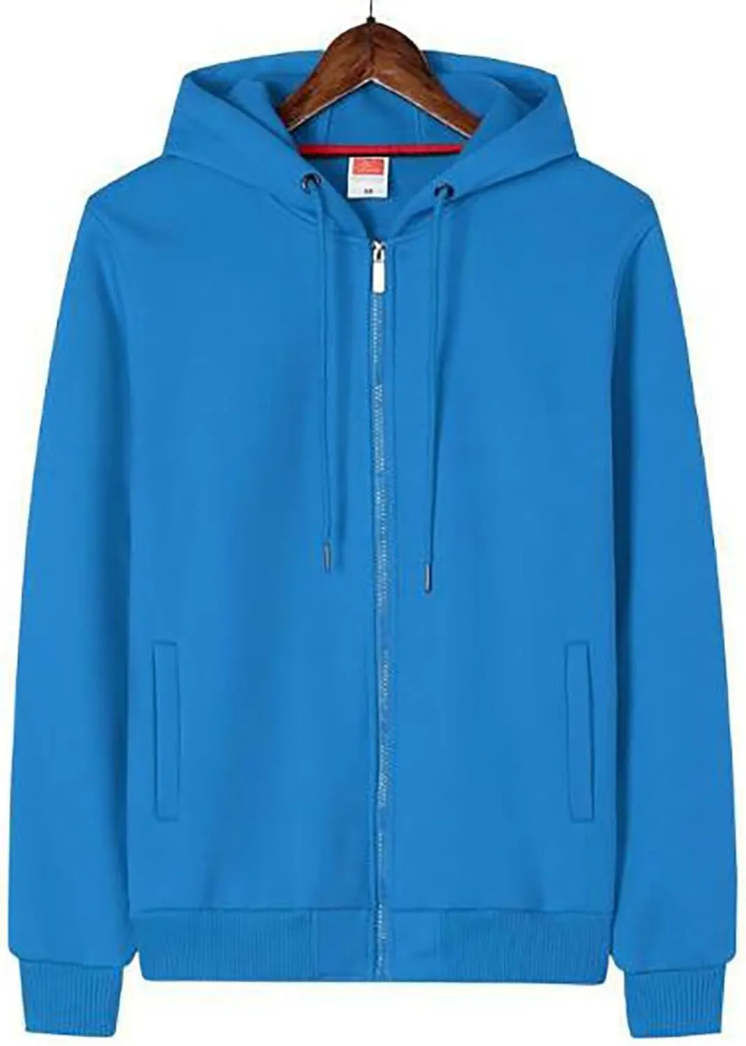 BIFUTON Men Hoodies Casual Hoodies for Men with Pockets Full Zip Long Sleeve Sweatshirt Solid Color Sports Hooded Tops