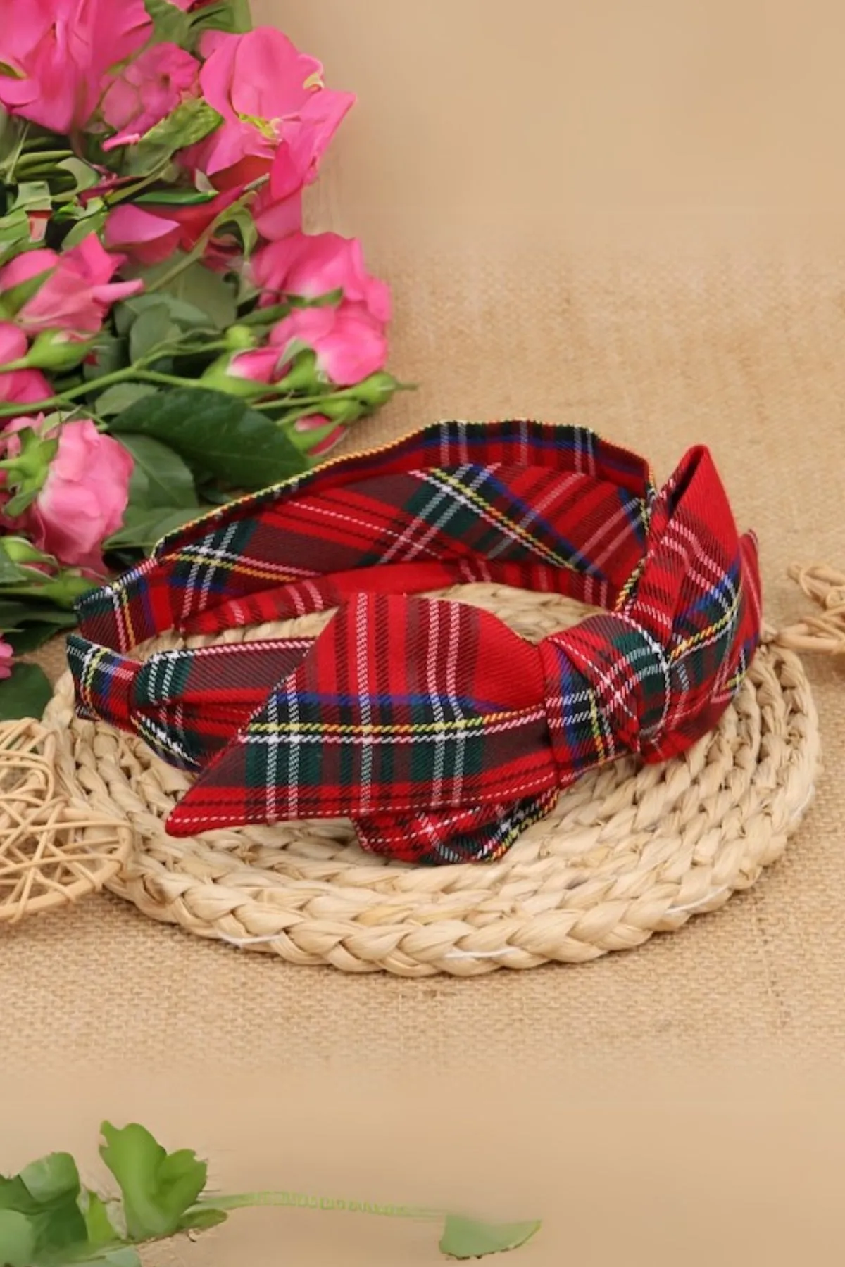Big Bow Tartan Headband