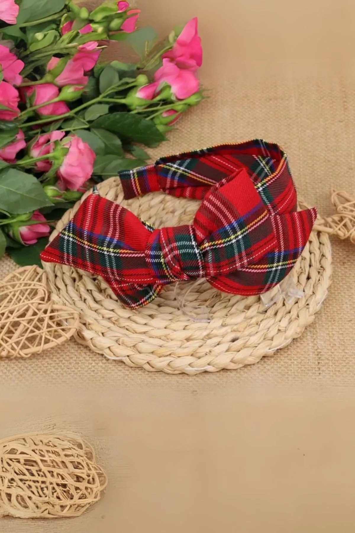 Big Bow Tartan Headband