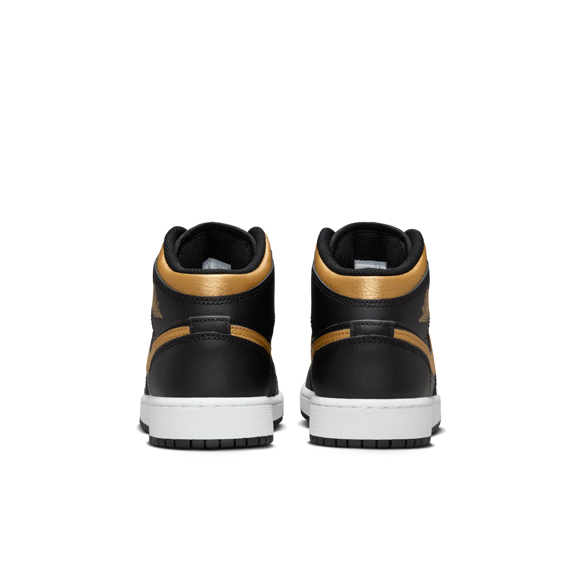 Big Kids' Air Jordan 1 Mid "Black Metallic Gold"