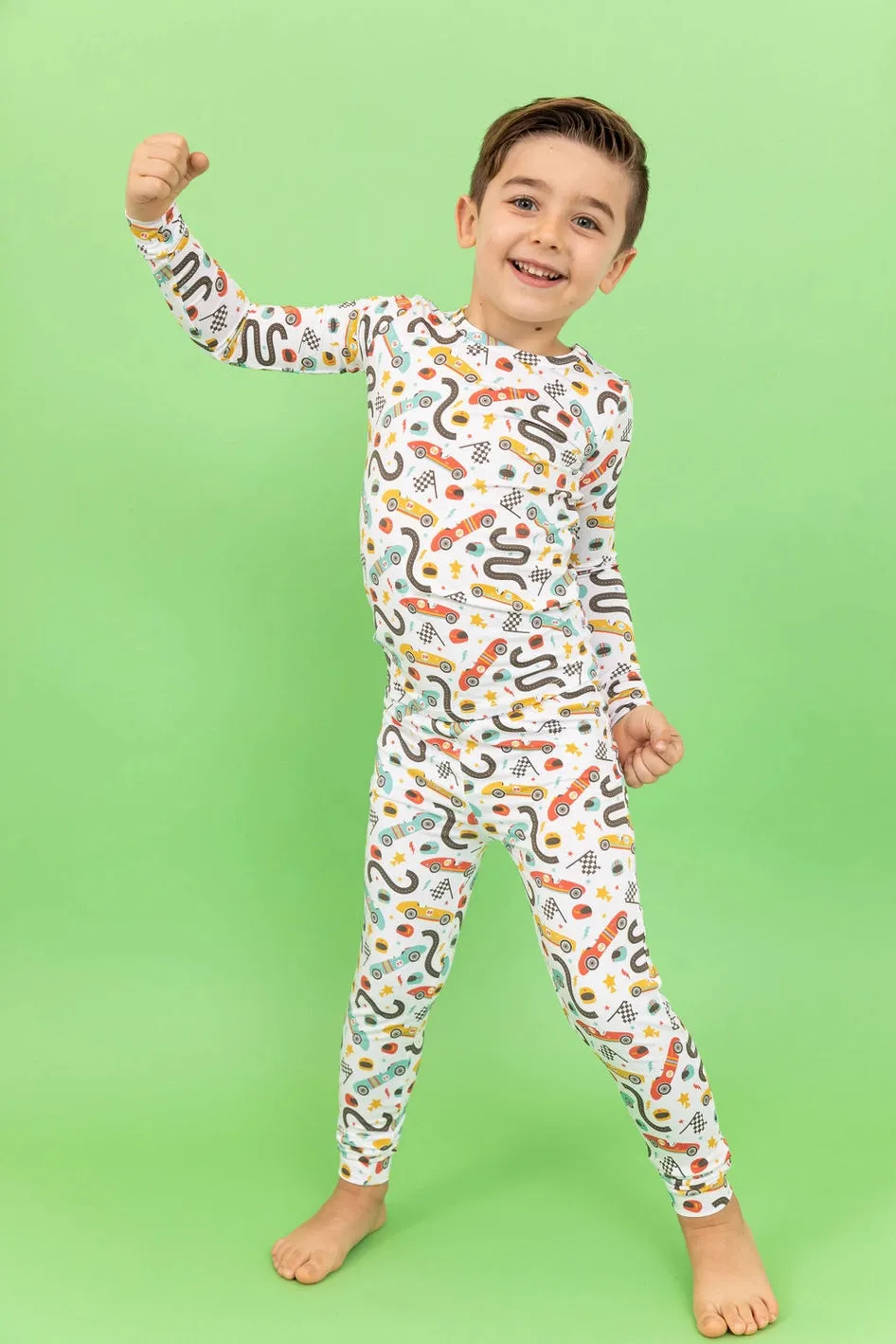 Bird & Bean Bamboo Long Sleeved PJ Set - Cruisin'