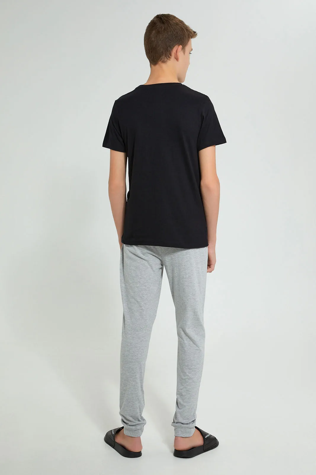 Black And Grey Wild Soul Pyjama Set (2 Piece)