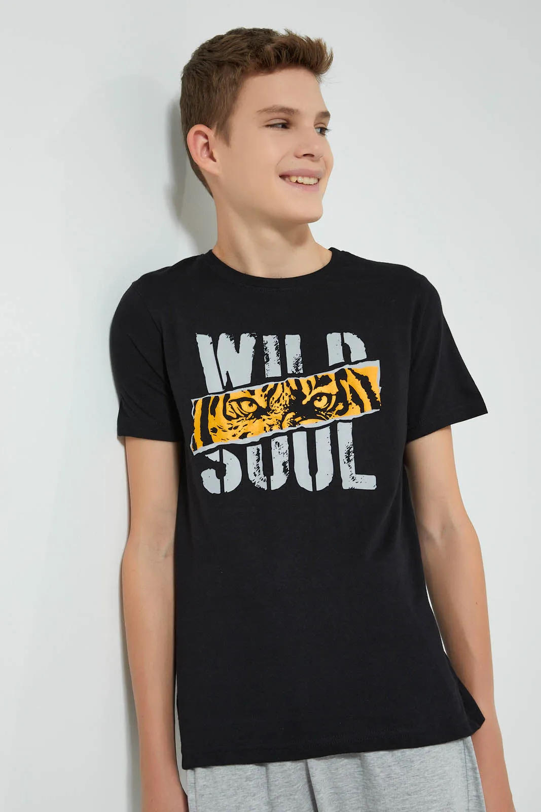 Black And Grey Wild Soul Pyjama Set (2 Piece)