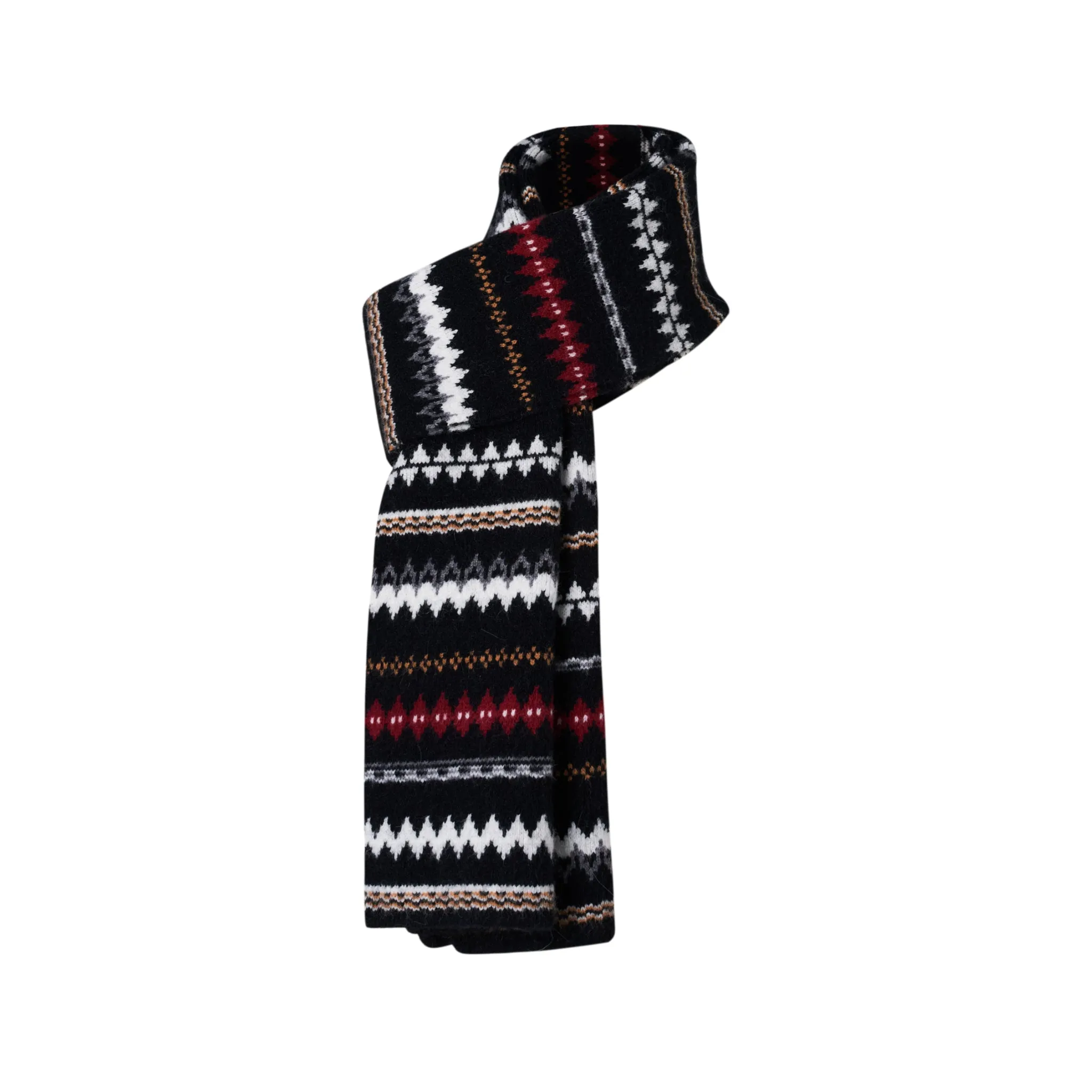 Black FairIsle Scarf