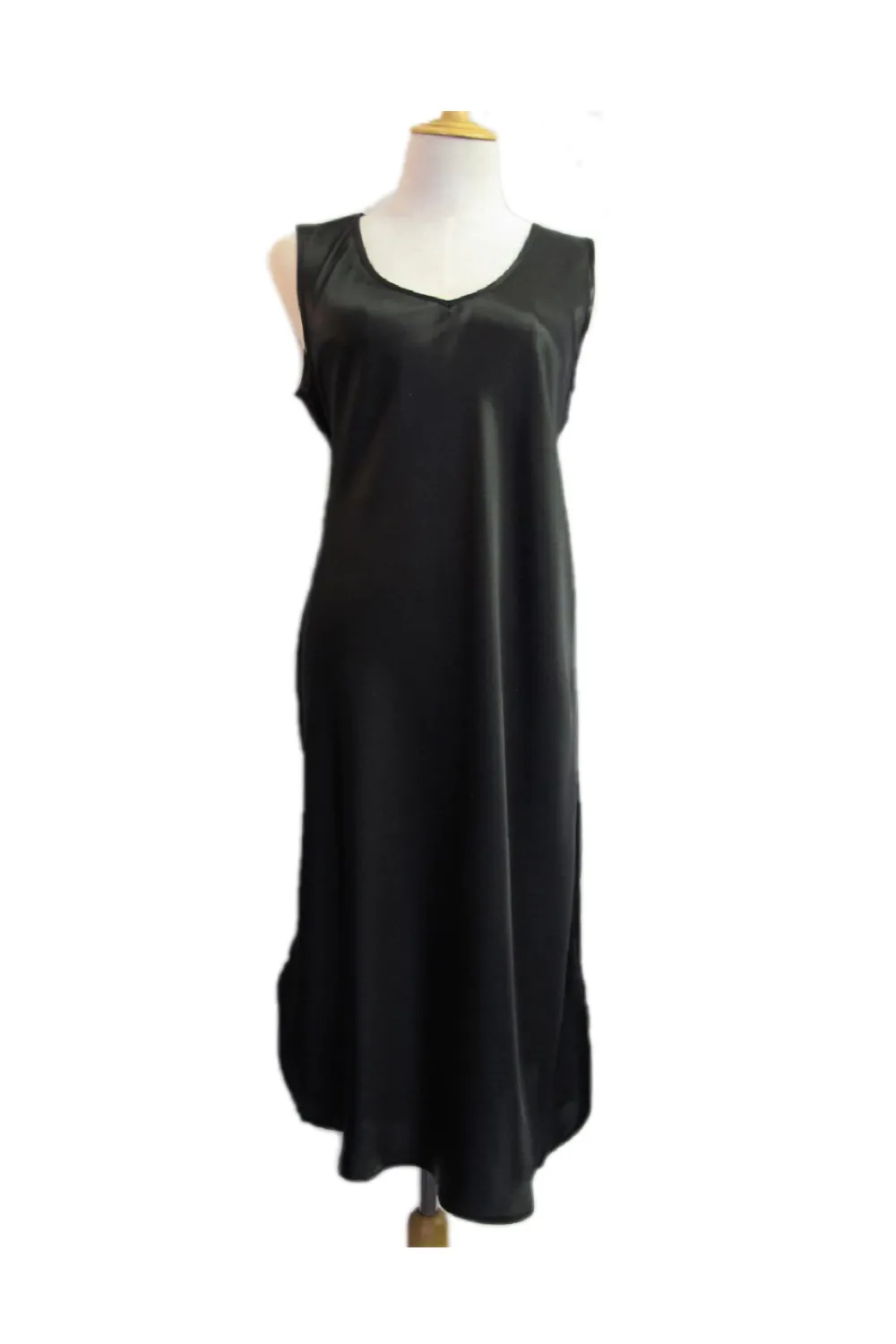 Black Fleur Slip - No Embroidery