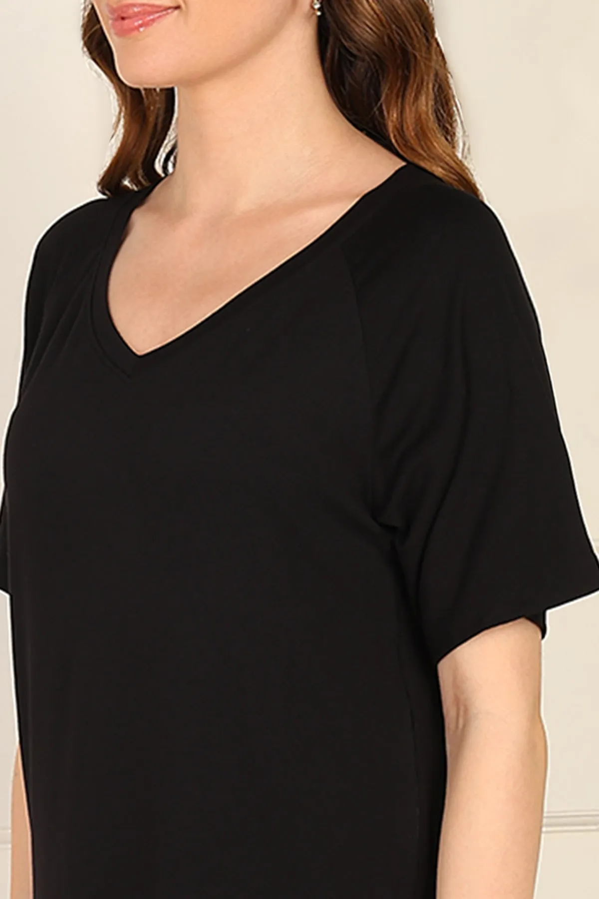 Black Maternity Pajama Set