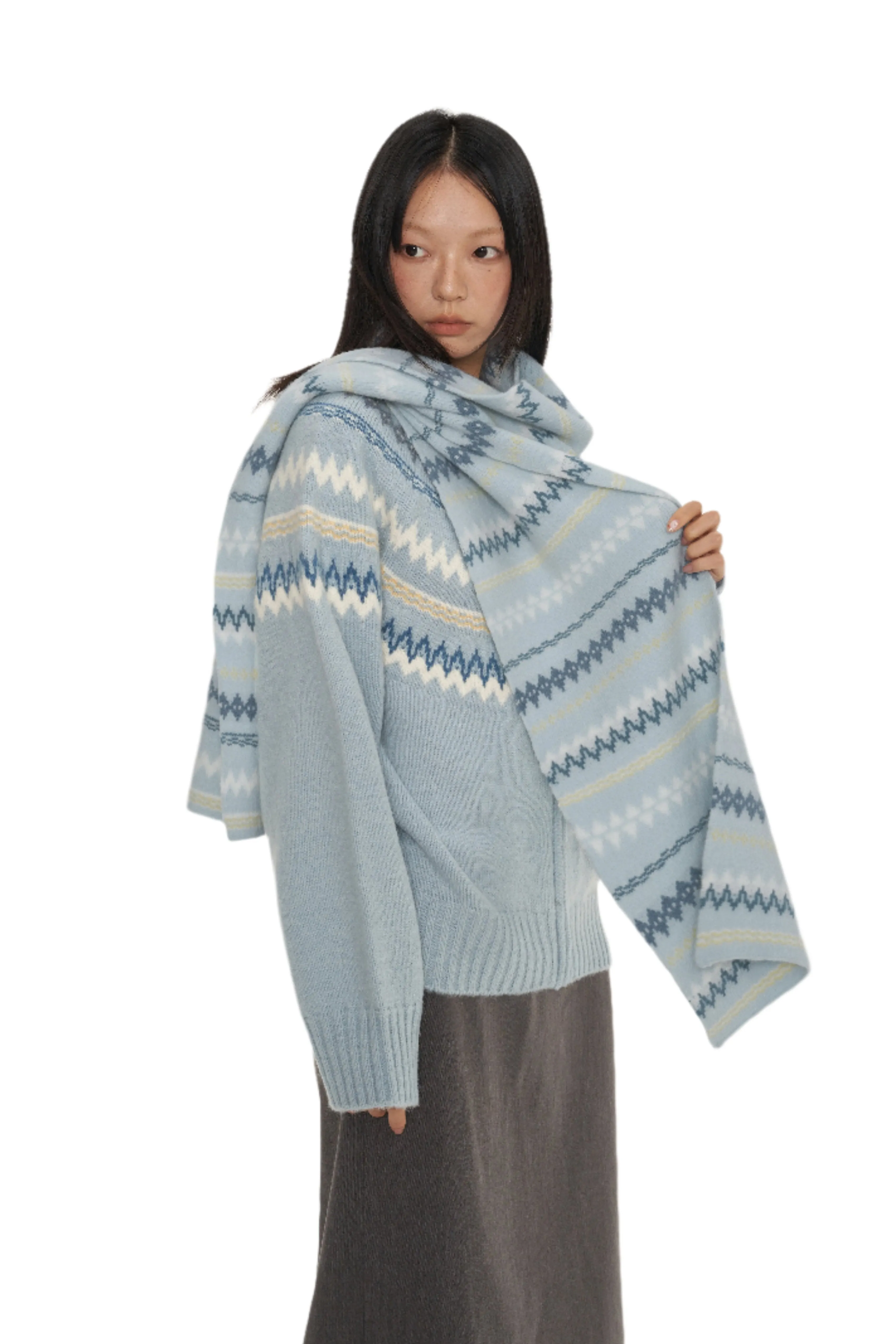 Blue FairIsle Scarf