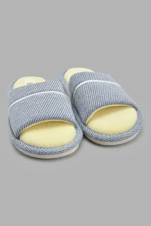 Blue Textured Slipper
