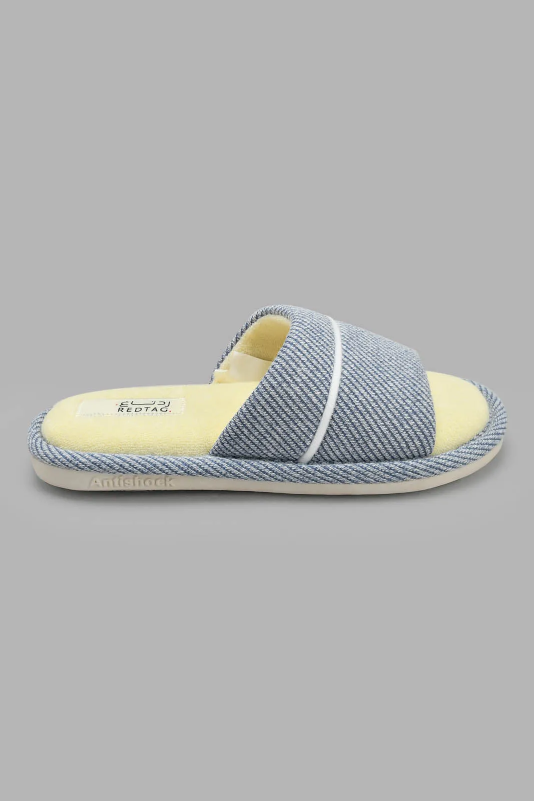 Blue Textured Slipper